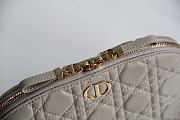 Dior Caro Beauty Pouch Black Cannage Lambskin Beige - 23x15.5x7.5cm - 2