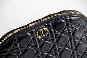 Dior Caro Beauty Pouch Black Cannage Lambskin Black - 23x15.5x7.5cm - 6