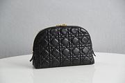 Dior Caro Beauty Pouch Black Cannage Lambskin Black - 23x15.5x7.5cm - 5