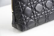 Dior Caro Beauty Pouch Black Cannage Lambskin Black - 23x15.5x7.5cm - 2