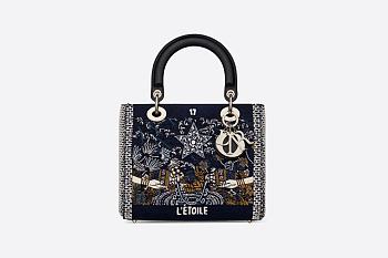 Dior Lady Star Tarot Beaded Canvas - 24 x 20 x 11 cm