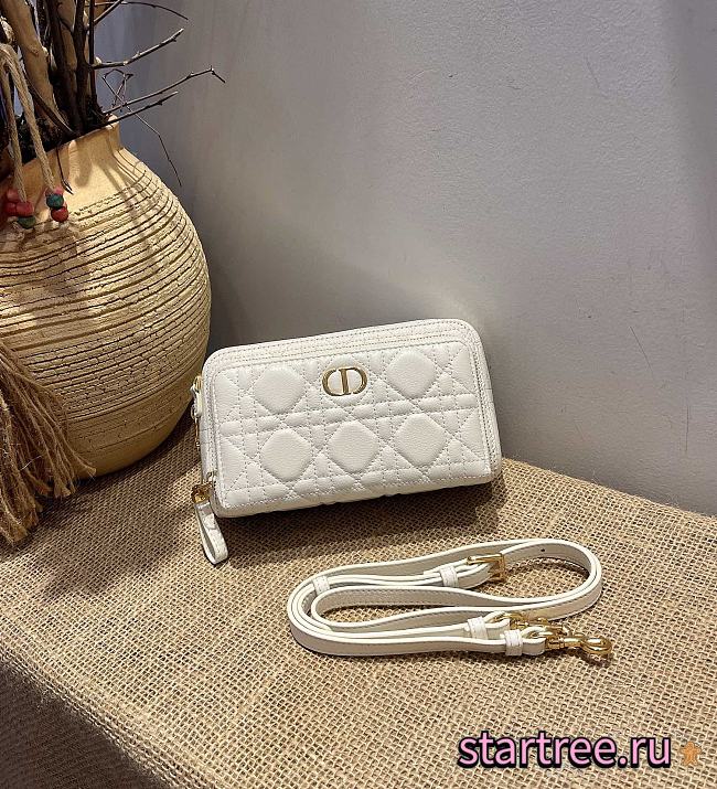 Dior Caro Double Pouch White - 19x 10.5 x 5 cm - 1