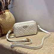 Dior Caro Double Pouch White - 19x 10.5 x 5 cm - 4