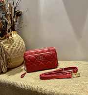 Dior Caro Double Pouch Red - 19x 10.5 x 5 cm - 1