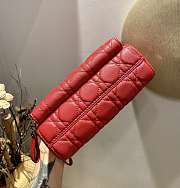 Dior Caro Double Pouch Red - 19x 10.5 x 5 cm - 4