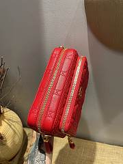 Dior Caro Double Pouch Red - 19x 10.5 x 5 cm - 3