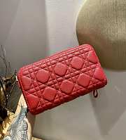 Dior Caro Double Pouch Red - 19x 10.5 x 5 cm - 2