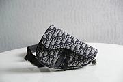 Dior Mini Saddle Beige and Black Dior Oblique Jacquard - 21x16x3cm - 1