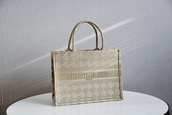  Christian Dior Book Tote Cannage Embroidered - 36.5x28x17.5cm