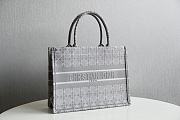 Christian Dior Book Tote Gray Cannage Embroidered - 36.5x28x17.5cm - 1