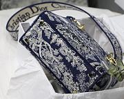 Dior Medium Lady D-Lite Bag Blue -  24 x 20 x 11 cm - 2