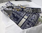Dior Medium Lady D-Lite Bag Blue -  24 x 20 x 11 cm - 3
