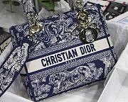 Dior Medium Lady D-Lite Bag Blue -  24 x 20 x 11 cm - 6