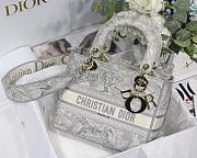 Dior Medium Lady D-Lite Bag Gray - 24 x 20 x 11 cm - 1