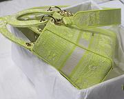 Dior Medium Lady D-Lite Bag Lime - 24 x 20 x 11 cm - 3