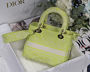 Dior Medium Lady D-Lite Bag Lime - 24 x 20 x 11 cm - 4