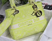 Dior Medium Lady D-Lite Bag Lime - 24 x 20 x 11 cm - 5