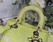 Dior Medium Lady D-Lite Bag Lime - 24 x 20 x 11 cm - 6