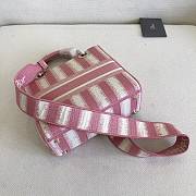 Dior Medium Lady D-Lite Bag Pink D-Stripes - 24 x 20 x 11 cm - 5