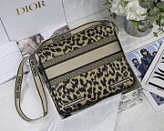 Diorcamp Bag Beige Multicolor Mizza Embroidery - 27x28x11cm - 6