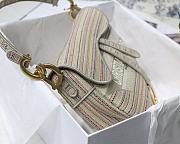 Dior Saddle Multicolor Stripes Embroidery - 25.5 x 20 x 6.5 cm - 6