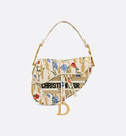 Dior Saddle Hibiscus Bag - 25.5 x 20 x 6.5 cm - 1