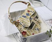 Dior Saddle Hibiscus Bag - 25.5 x 20 x 6.5 cm - 6