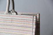 Dior Book Tote Multicolor Stripes Embroidery - 41.5x35x18cm - 5