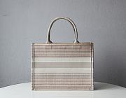 Dior Book Tote Small Multicolor Stripes Embroidery - 36.5x28x16cm - 5