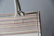 Dior Book Tote Small Multicolor Stripes Embroidery - 36.5x28x16cm - 2