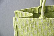 Dior Book Tote Lime Oblique Embroidery - 41.5x34.5x16cm - 5