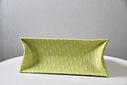 Dior Book Tote Lime Oblique Embroidery - 41.5x34.5x16cm - 3