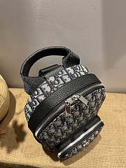Dior Sling Bag Beige and Black Oblique Jacquard -  21x32x10cm - 6