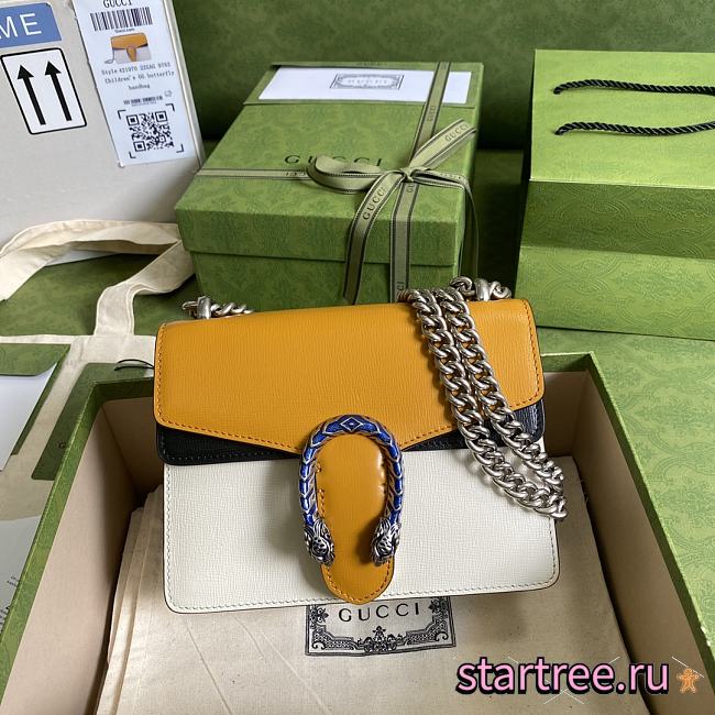 Gucci Dionysus Mini Orange And White Grainy Leather - 421970 - 20x15.5x5cm - 1