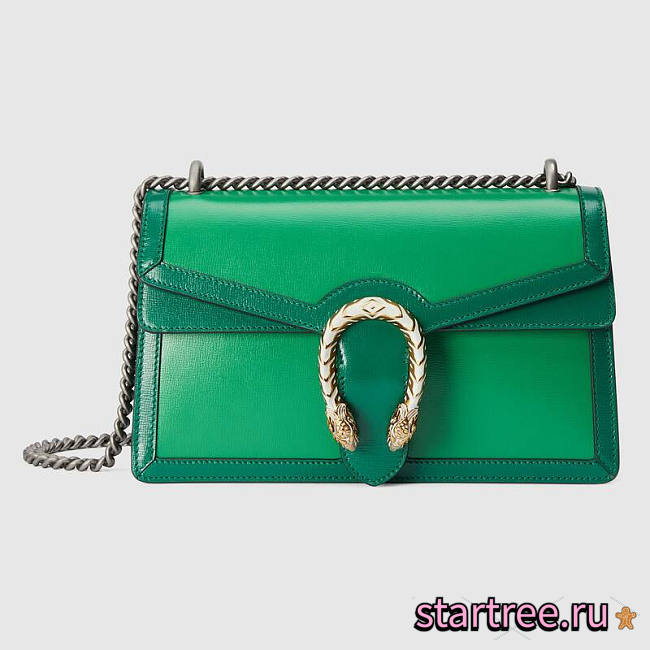 Gucci Dionysus Small Green Leather Bag - 28x17x9cm - 1