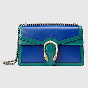 Gucci Dionysus Small Blue With Turquoise Leather Bag - 28x17x9cm - 1