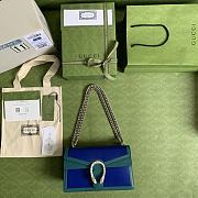 Gucci Dionysus Small Blue With Turquoise Leather Bag - 28x17x9cm - 6