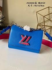 Louis Vuitton Twist MM Blue Epi leather- M57666 - 23 x 17 x 9.5 cm - 1