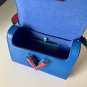 Louis Vuitton Twist MM Blue Epi leather- M57666 - 23 x 17 x 9.5 cm - 4