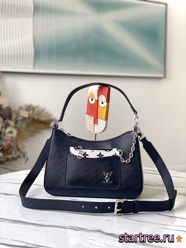Louis Vuitton | Marelle Epi Black Leather Handbag M80689  - 1