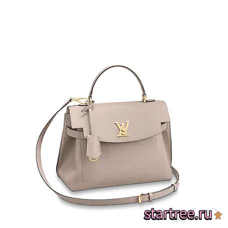 Louis Vuitton Lockme Ever MM Greige Leather - M56094 - 33.5 x 21.5 x 14.5cm - 1