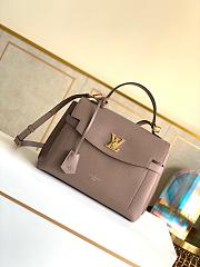 Louis Vuitton Lockme Ever MM Greige Leather - M56094 - 33.5 x 21.5 x 14.5cm - 5