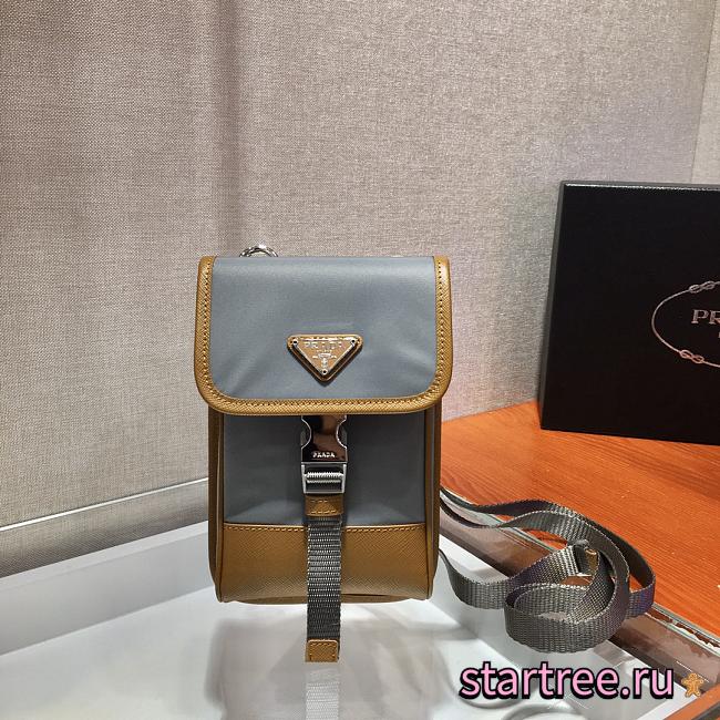  Prada Nylon and Saffiano Leather Smartphone Case Grey - 2ZH109 - 12x19x2.5cm - 1
