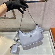 Prada Re-Edition 2005 Nylon Light Blue Bag - 1BH204 - 22x12x6cm - 6