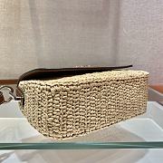 Prada Raffia and Leather Shoulder Bag - 1BD243 - 20x15x6.5cm - 2