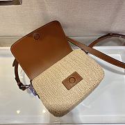 Prada Raffia and Leather Shoulder Bag - 1BD243 - 20x15x6.5cm - 4