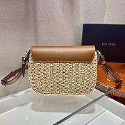 Prada Raffia and Leather Shoulder Bag - 1BD243 - 20x15x6.5cm - 6