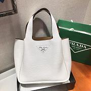 Prada Dynamique Leather White/Caramel Handbag - 1BG335 - 25x21.5x14cm - 2