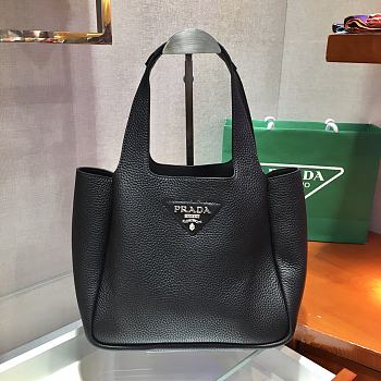 Prada Dynamique Leather Black Handbag - 1BG335 - 25x21.5x14cm
