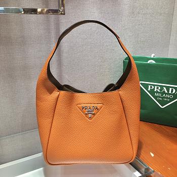 Prada Leather Papaya Caramel Handbag - 1BC127 - 23x21x13cm